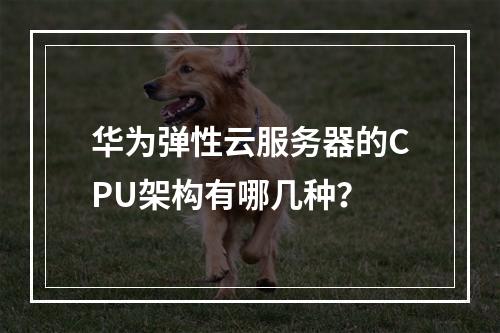 华为弹性云服务器的CPU架构有哪几种？