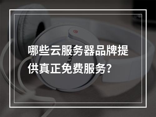 哪些云服务器品牌提供真正免费服务？