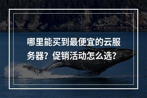 哪里能买到最便宜的云服务器？促销活动怎么选？
