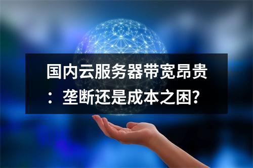 国内云服务器带宽昂贵：垄断还是成本之困？
