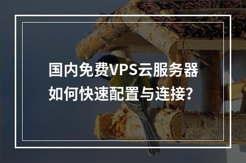 国内免费VPS云服务器如何快速配置与连接？