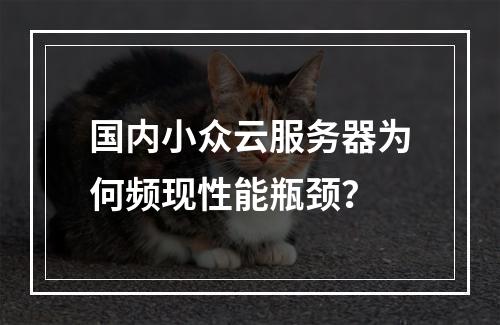 国内小众云服务器为何频现性能瓶颈？
