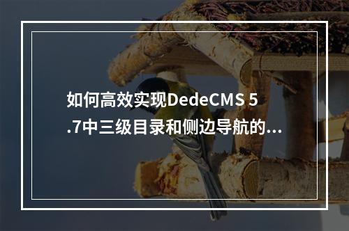 如何高效实现DedeCMS 5.7中三级目录和侧边导航的调用?
