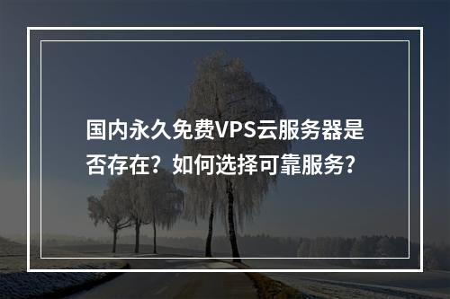 国内永久免费VPS云服务器是否存在？如何选择可靠服务？