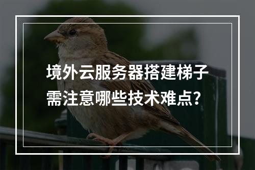 境外云服务器搭建梯子需注意哪些技术难点？
