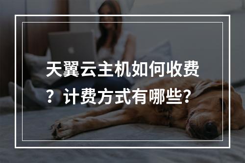 天翼云主机如何收费？计费方式有哪些？