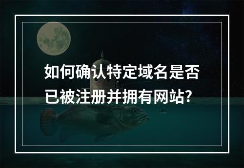 如何确认特定域名是否已被注册并拥有网站?