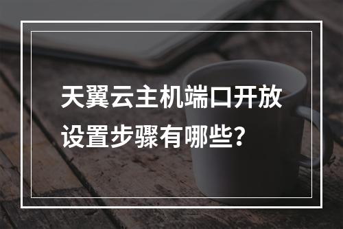 天翼云主机端口开放设置步骤有哪些？