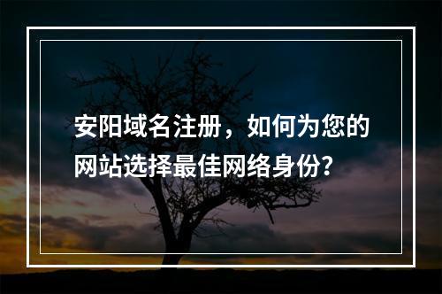 安阳域名注册,如何为您的网站选择最佳网络身份?