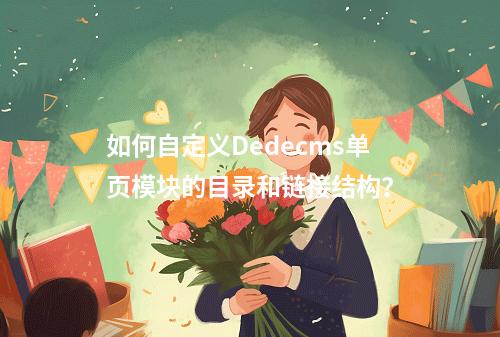 如何自定义Dedecms单页模块的目录和链接结构?