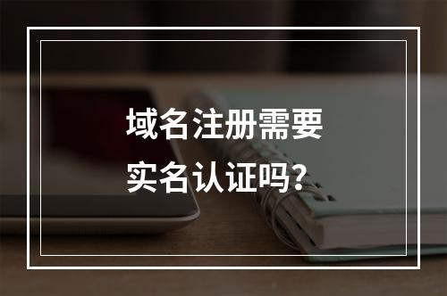 域名注册需要实名认证吗?