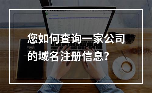 您如何查询一家公司的域名注册信息?