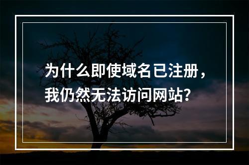 为什么即使域名已注册,我仍然无法访问网站?