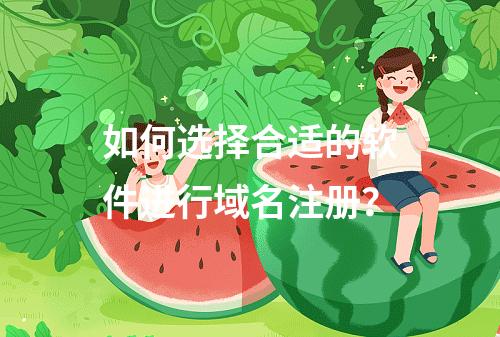 如何选择合适的软件进行域名注册?