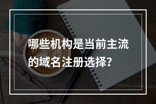 哪些机构是当前主流的域名注册选择?