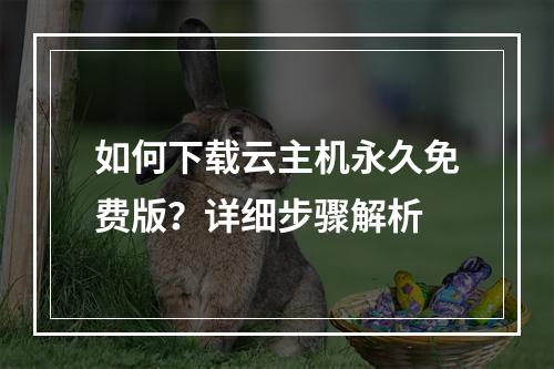 如何下载云主机永久免费版？详细步骤解析