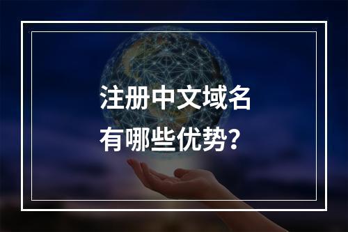 注册中文域名有哪些优势?
