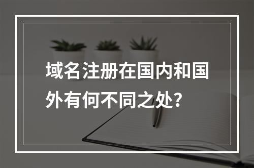 域名注册在国内和国外有何不同之处?