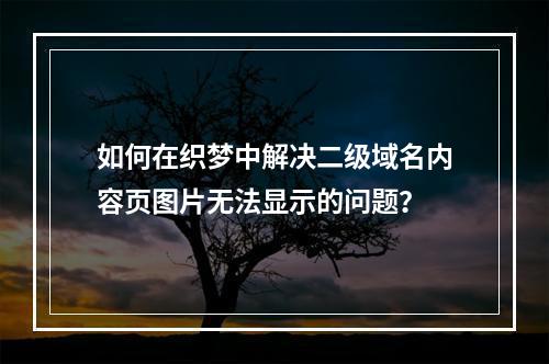 如何在织梦中解决二级域名内容页图片无法显示的问题?