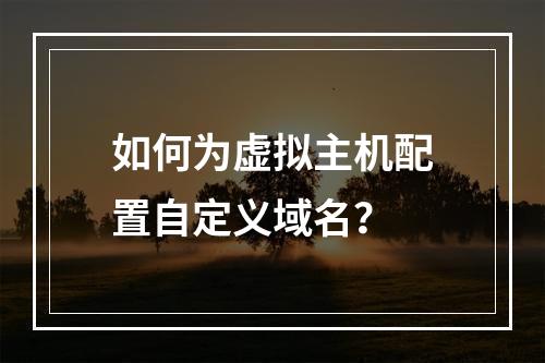 如何为虚拟主机配置自定义域名？