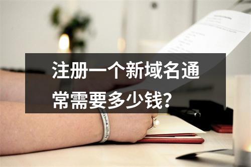 注册一个新域名通常需要多少钱?
