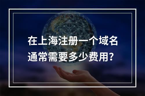 在上海注册一个域名通常需要多少费用?