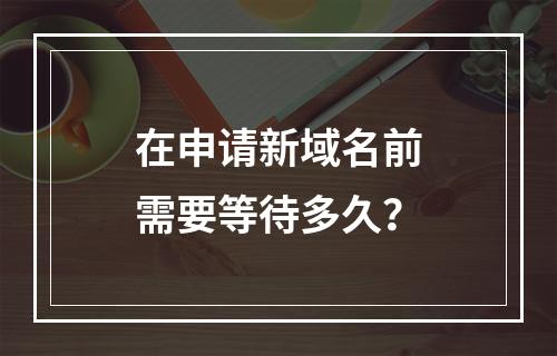 在申请新域名前需要等待多久?