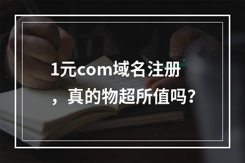 1元com域名注册,真的物超所值吗?