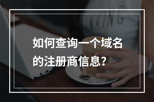 如何查询一个域名的注册商信息?