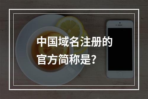 中国域名注册的官方简称是?