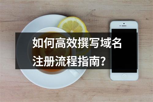 如何高效撰写域名注册流程指南?