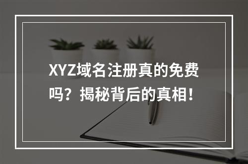 XYZ域名注册真的免费吗?揭秘背后的真相!