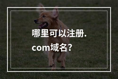 哪里可以注册.com域名?