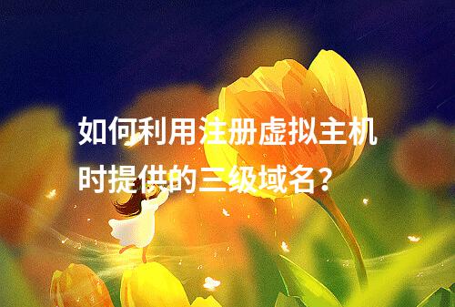 如何利用注册虚拟主机时提供的三级域名?