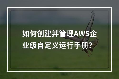 如何创建并管理AWS企业级自定义运行手册？