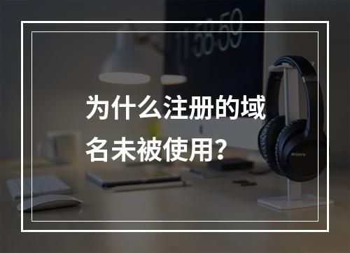 为什么注册的域名未被使用?