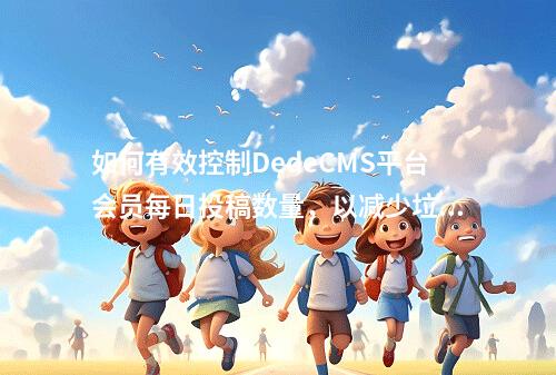 如何有效控制DedeCMS平台会员每日投稿数量,以减少垃圾信息的产生?