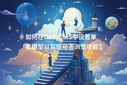 如何在DedeCMS中设置单表模型以实现动态浏览功能?
