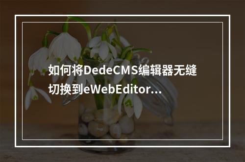 如何将DedeCMS编辑器无缝切换到eWebEditor?