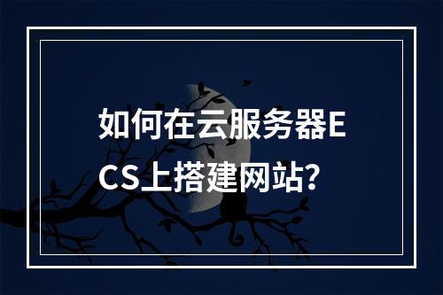 如何在云服务器ECS上搭建网站？