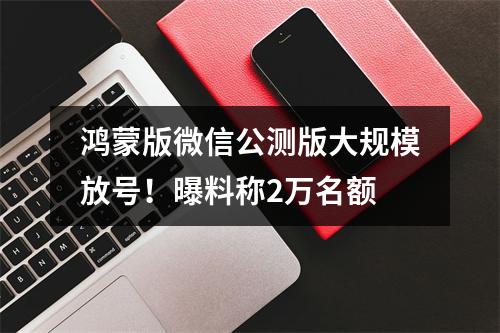 鸿蒙版微信公测版大规模放号!曝料称2万名额