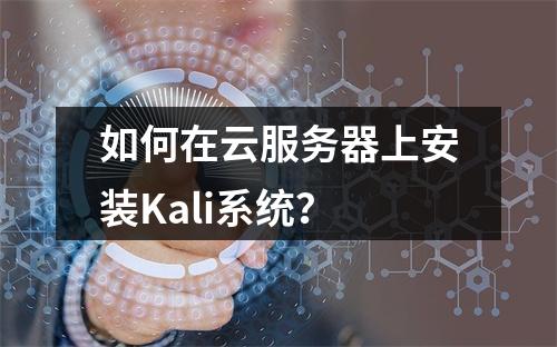 如何在云服务器上安装Kali系统？