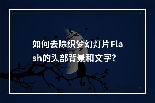 如何去除织梦幻灯片Flash的头部背景和文字?