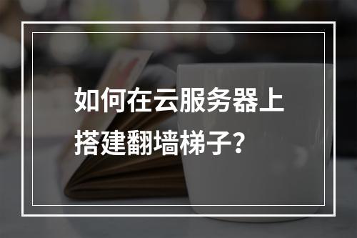 如何在云服务器上搭建翻墙梯子？