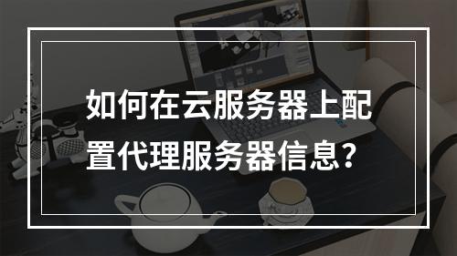 如何在云服务器上配置代理服务器信息？