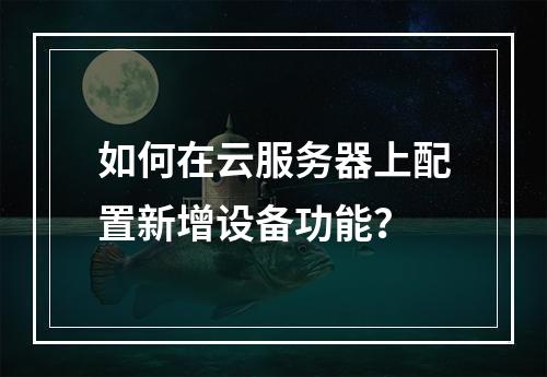 如何在云服务器上配置新增设备功能？
