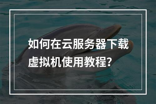 如何在云服务器下载虚拟机使用教程？