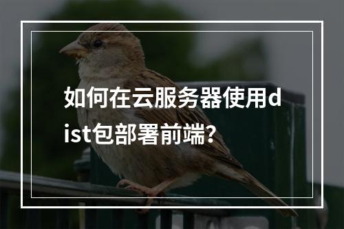 如何在云服务器使用dist包部署前端？