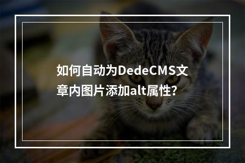 如何自动为DedeCMS文章内图片添加alt属性?