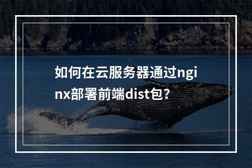 如何在云服务器通过nginx部署前端dist包？
